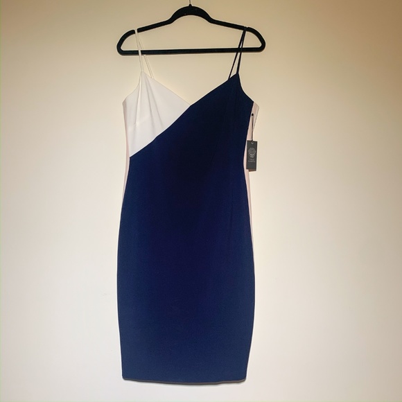Vince Camuto Colorblock Slip Dress- 10 - Picture 3 of 4